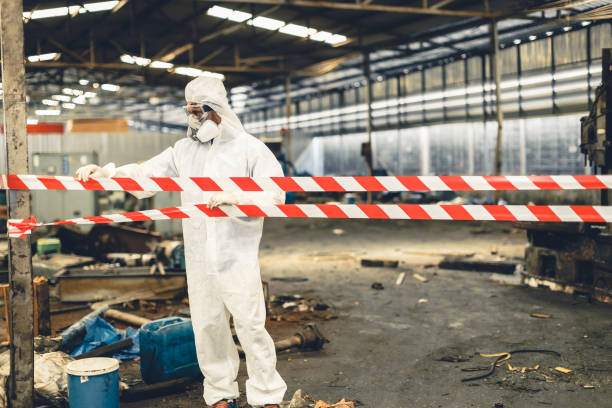 Professional Sewage Cleanup technician working in Seabrook, TX